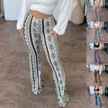 High-Elastic Slim Print Trousers
