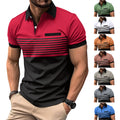 Casual Striped Shirt with Chest Pocket