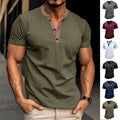 Fashion Short-Sleeve V-Neck Polo Shirt