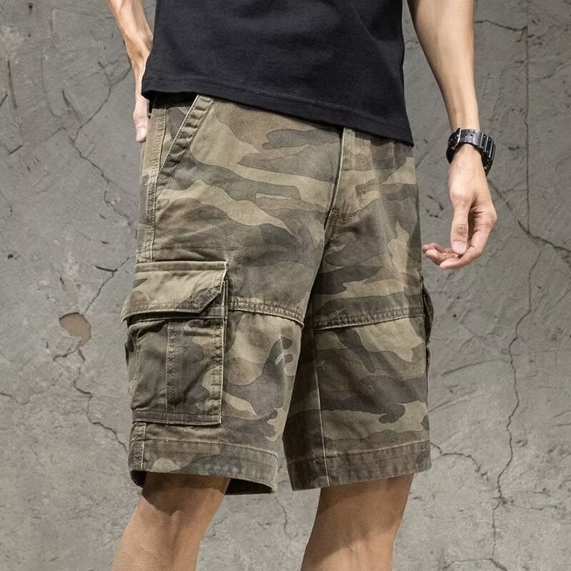 Loose Casual Camouflage Workwear Shorts