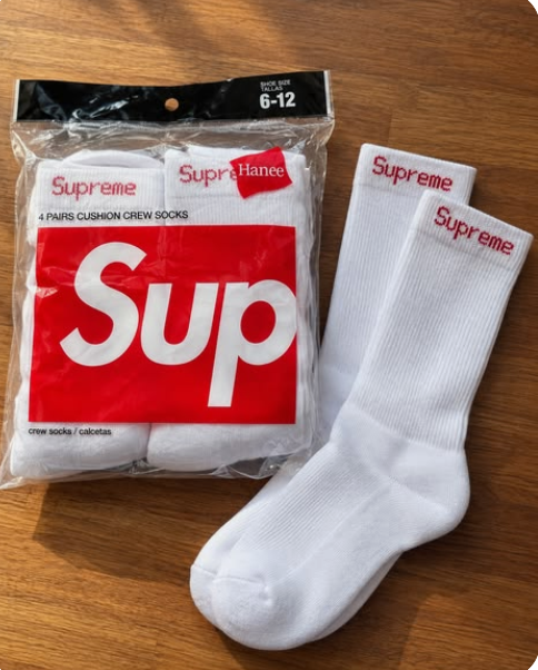 Crew socks 4 pack white